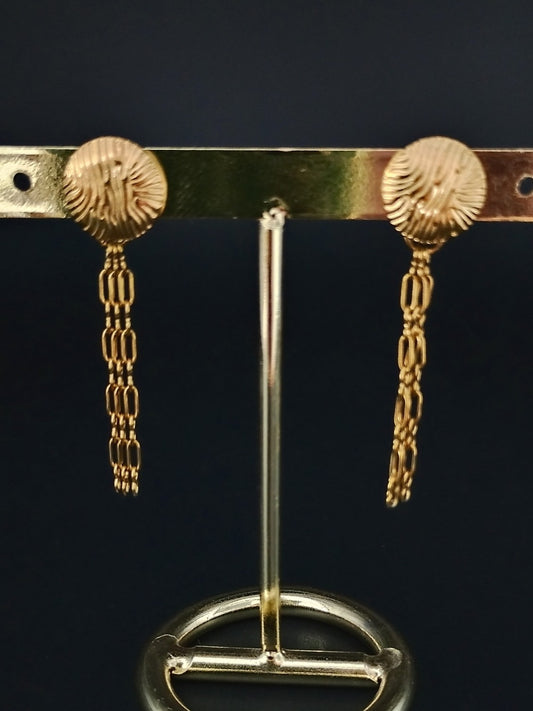 Gabbi Ørestikker med behind ear lås, 18 karats forgyldt stål