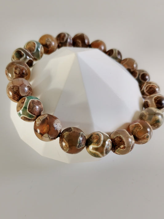 Halvædelstens perle armbånd