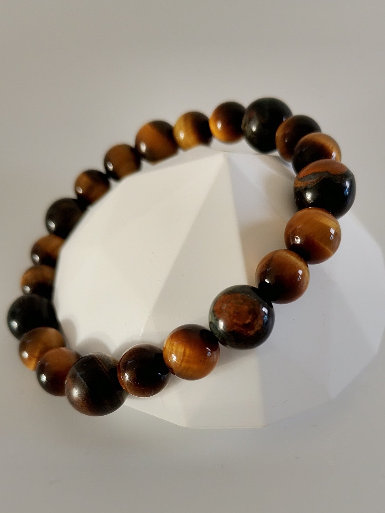 Halvædelstens perle ambånd