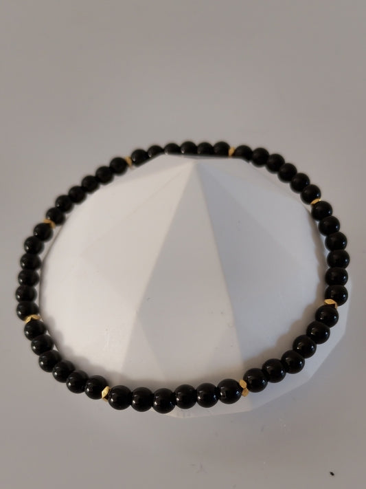 Halvædelstens perle armbånd