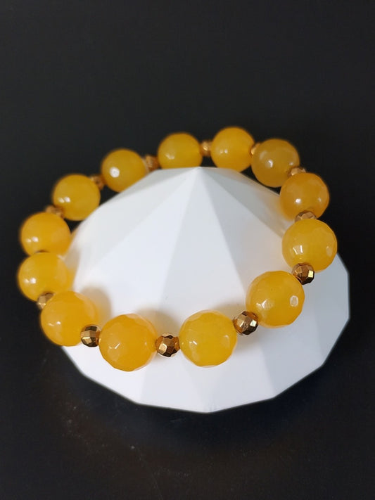 Halvædelstens perle armbånd