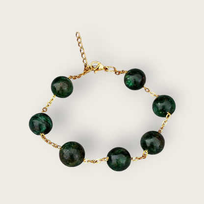 Smaragd armbånd med vandfast kæde